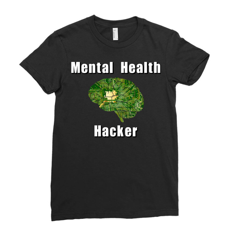 Mental Health Hacker Vintage Ladies Fitted T-Shirt by hebigdawa | Artistshot