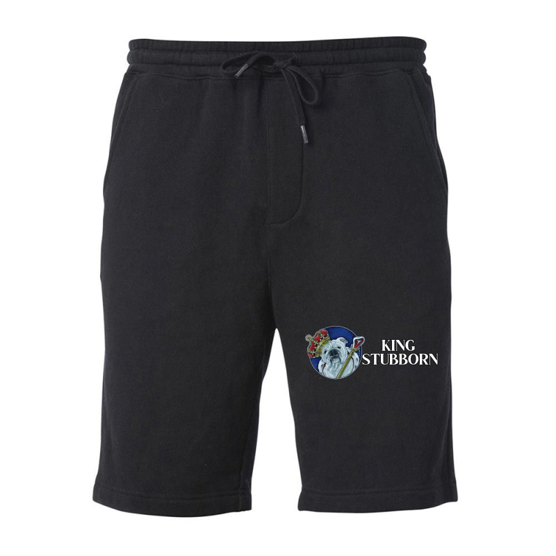 King Stubborn Bulldog Cute Fleece Short | Artistshot