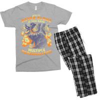 Multiple Personalities Funny Evil Hell Dog Gift Men's T-shirt Pajama Set | Artistshot