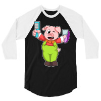 Pig With Comb Razor Love 3/4 Sleeve Shirt | Artistshot