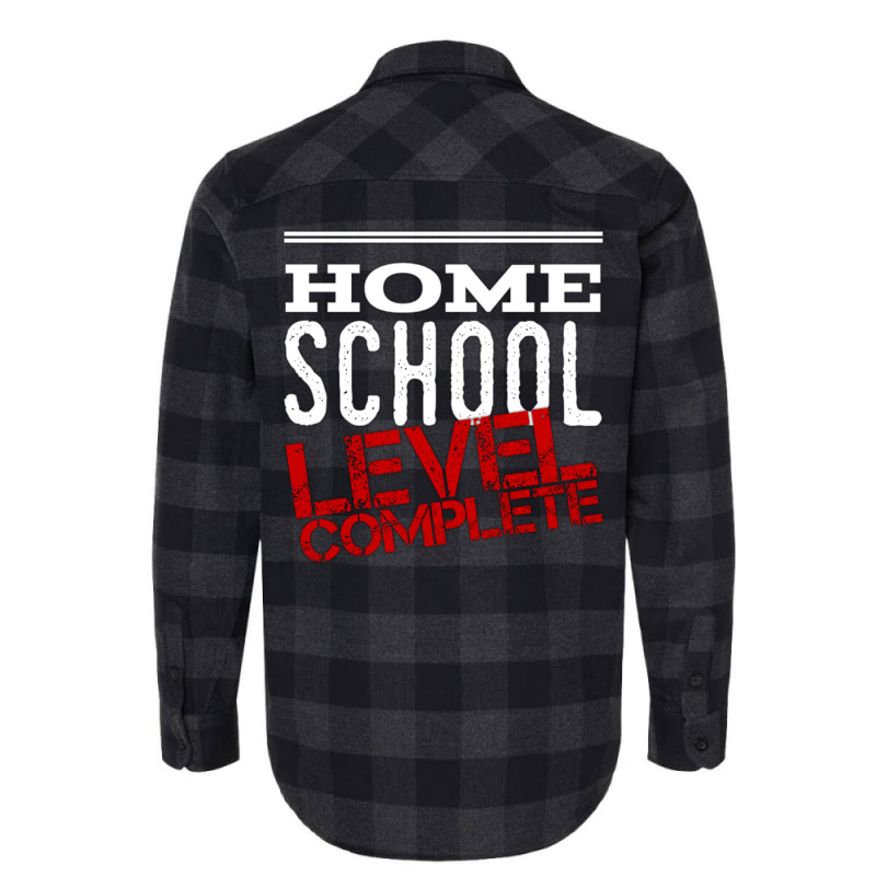 Home School Level Complete Graduation White Nostal Flannel Shirt by lindeaucterr | Artistshot