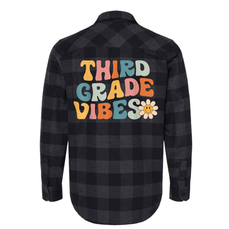 Third Grade Vibes   3rd Grade Team Retro 1st Day O Flannel Shirt | Artistshot