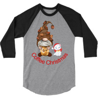 Christmas Coffee And Cat Lover Santa Clause Christ 3/4 Sleeve Shirt | Artistshot