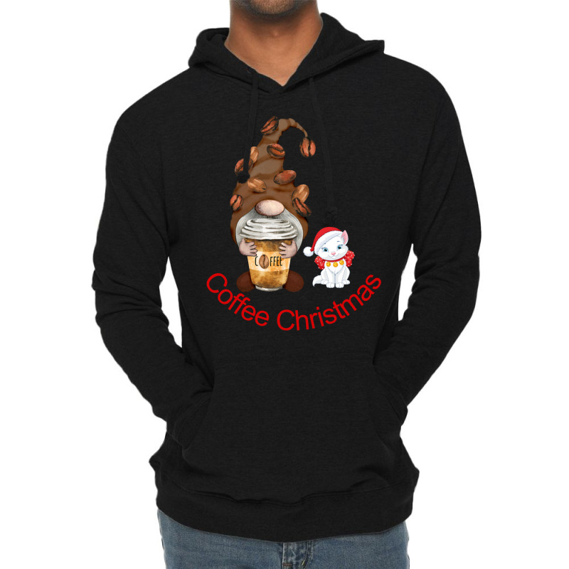 Christmas Coffee And Cat Lover Santa Clause Christ Lightweight Hoodie | Artistshot