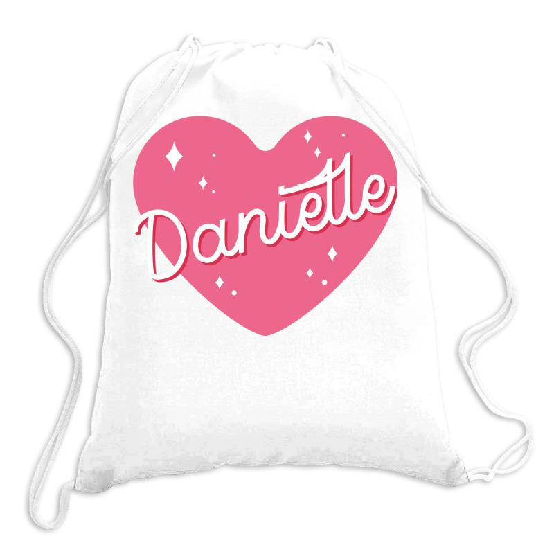 Newjeans New Jeans Danielle Name Typography Tokki Drawstring Bags | Artistshot