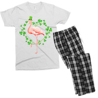 St Patricks Day Shamrock Heart Hat Men's T-shirt Pajama Set | Artistshot