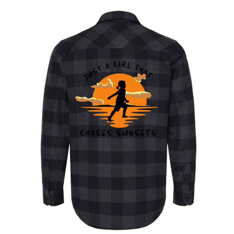 Just A Girl That Chases Sunsets Flannel Shirt by gunadidropea | Artistshot