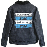 Qué Mirás Bobo Unisex Sherpa-lined Denim Jacket | Artistshot