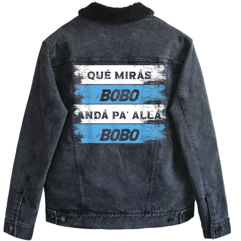 Qué Mirás Bobo Unisex Sherpa-Lined Denim Jacket by gunadidropea | Artistshot