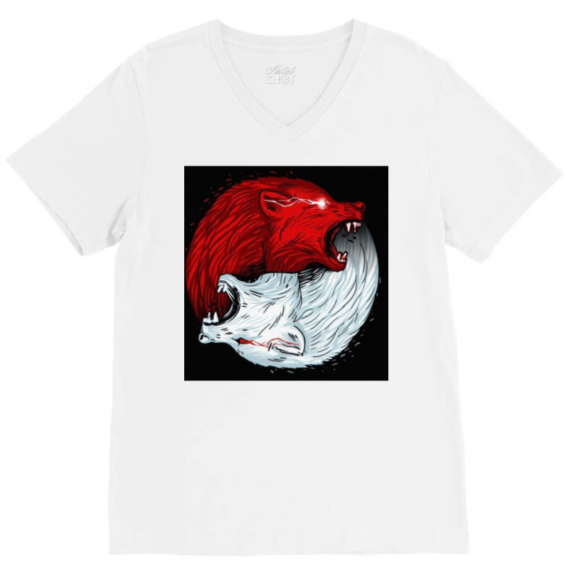 Design A Lion Art Work V-Neck Tee by nayyerdanelo | Artistshot