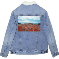 Dobrovnik City Walls Unisex Sherpa-lined Denim Jacket | Artistshot