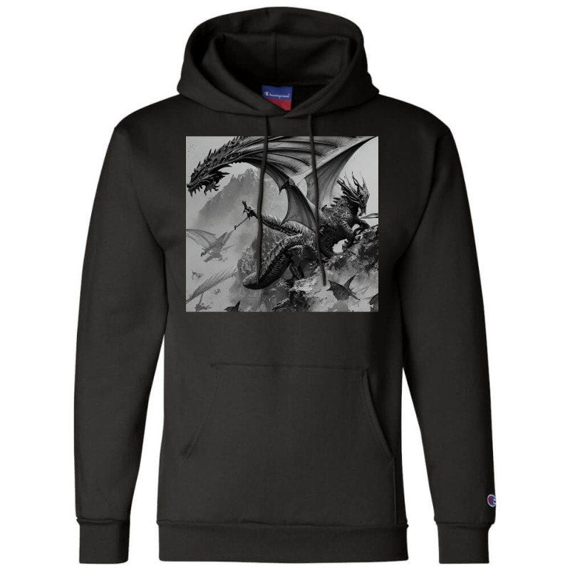 Ai Artwork Dragons Champion Hoodie | Artistshot