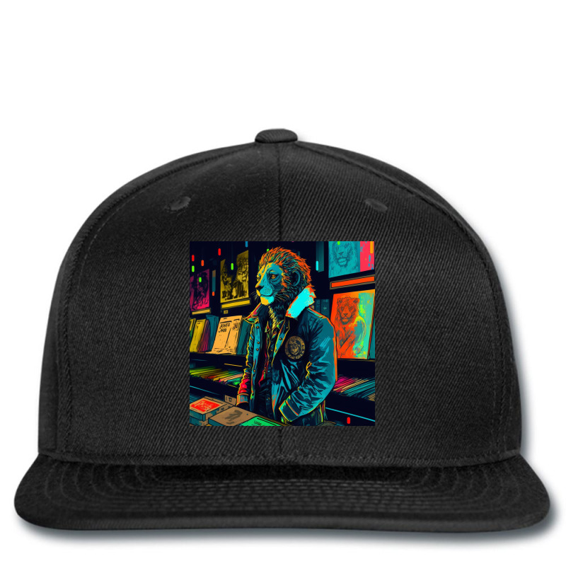 Lion In The Bookstore Library Art Printed hat by Kailooma | Artistshot