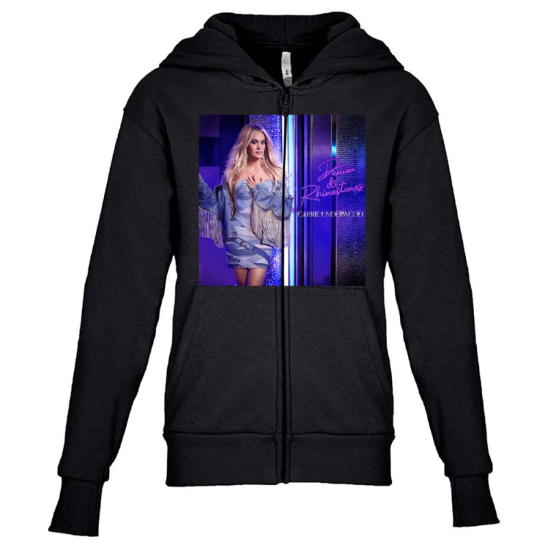 Denim Carrie Rhinestones Album Tour 2022 Masmay Youth Zipper Hoodie by AndrewRobertHenzel | Artistshot