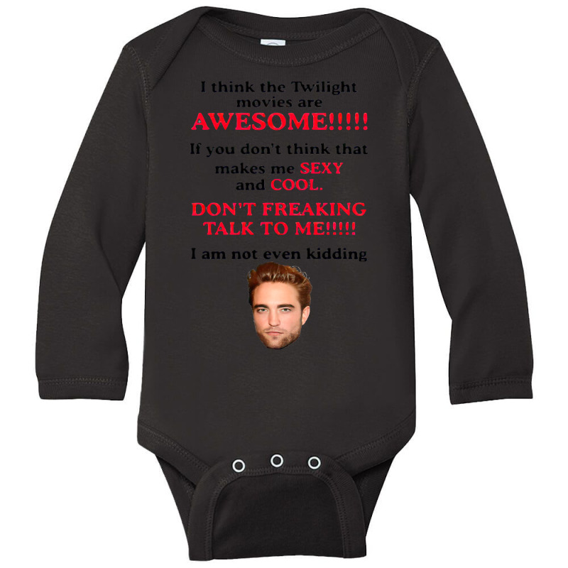 Rob Ert Patt Ins On I Think The Twilight Movies Ar Long Sleeve Baby Bodysuit | Artistshot