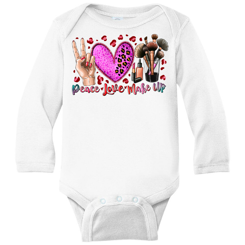 Peace Love Makeup Long Sleeve Baby Bodysuit | Artistshot