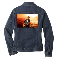 Keith Urban Watch Urban Livestream Concert From His Basement Ladies Denim Jacket | Artistshot