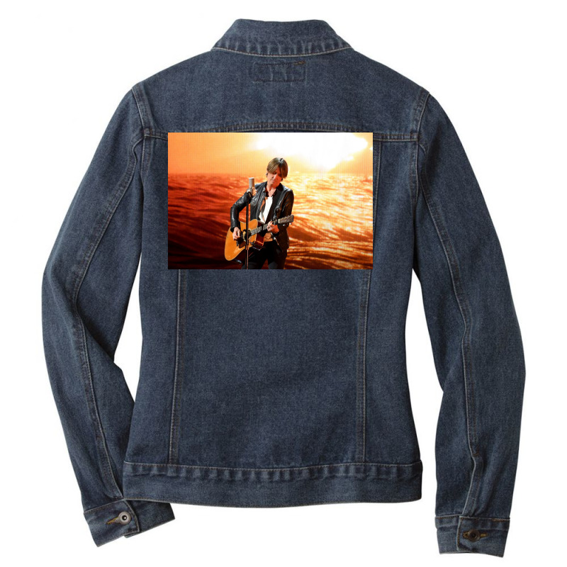 Keith Urban Watch Urban Livestream Concert From His Basement Ladies Denim Jacket by HollisGonzalez | Artistshot