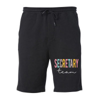 Secretary Team Colorful Cute Appreciation Day Back Fleece Short | Artistshot