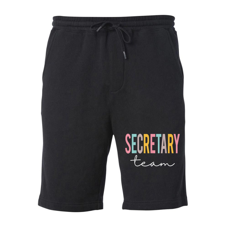 Secretary Team Colorful Cute Appreciation Day Back Fleece Short | Artistshot