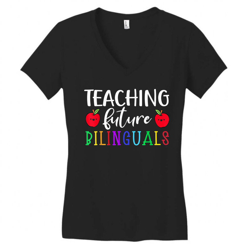 Teaching Future Bilingual Spanish Instructor Maest Women's V-Neck T-Shirt by MeganMarieVanLerberghe | Artistshot