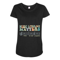 Music Literacy Matters I Like To Eat Puppies T Shi Maternity Scoop Neck T-shirt | Artistshot