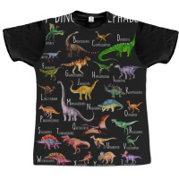 Types Of Dinosaurs Alphabet A Z Abc Dino Rex Ident Graphic T-shirt | Artistshot