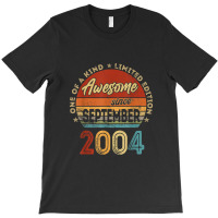 18 Year Old Gifts Awesome Since September 2004 18t T-shirt | Artistshot