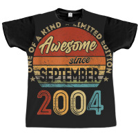 18 Year Old Gifts Awesome Since September 2004 18t Graphic T-shirt | Artistshot