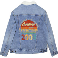 18 Year Old Gifts Awesome Since September 2004 18t Unisex Sherpa-lined Denim Jacket | Artistshot