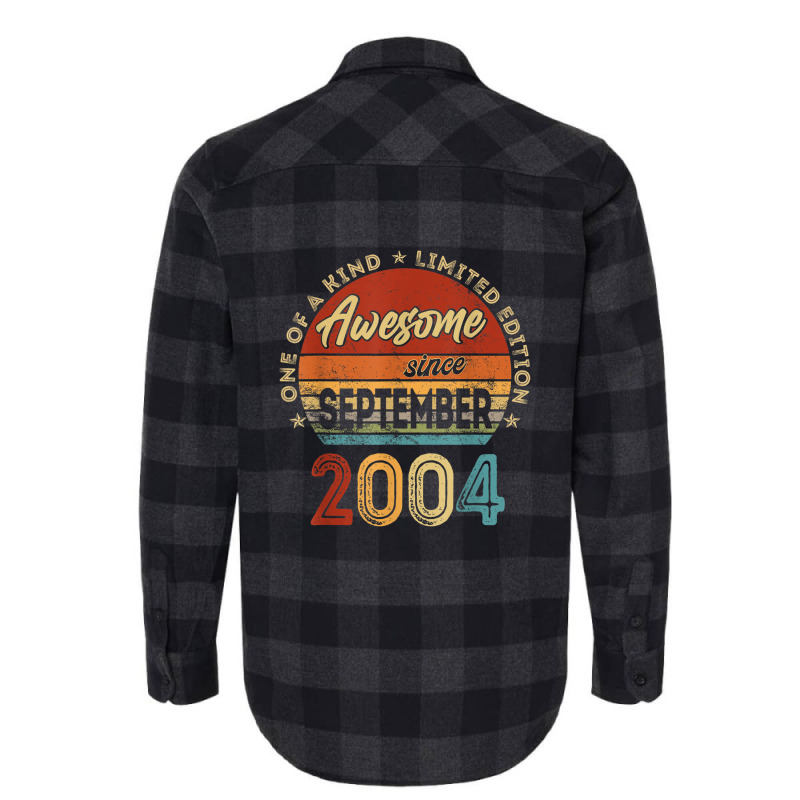 18 Year Old Gifts Awesome Since September 2004 18t Flannel Shirt | Artistshot