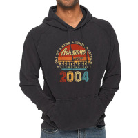 18 Year Old Gifts Awesome Since September 2004 18t Vintage Hoodie | Artistshot