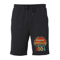 18 Year Old Gifts Awesome Since September 2004 18t Fleece Short | Artistshot