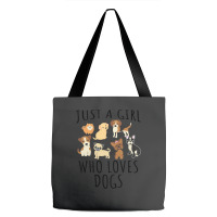 Kids Just A Girl Who Loves Dogs   Funny Puppy T Sh Tote Bags | Artistshot