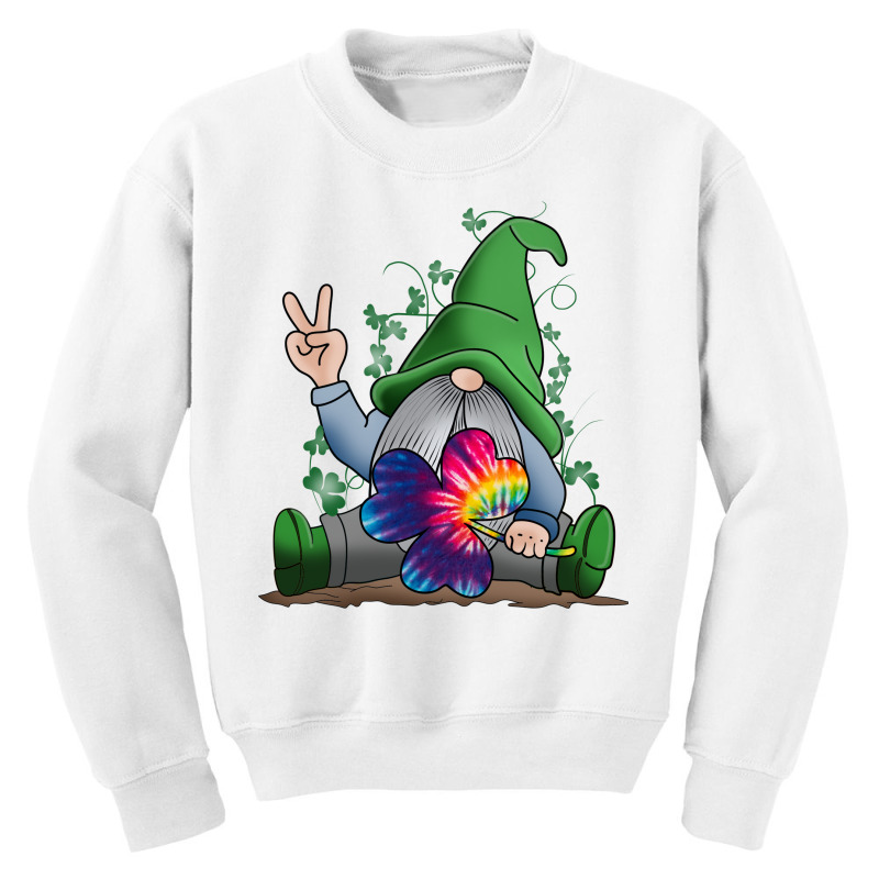 St Patrick’s Elf Peace & Love Youth Sweatshirt | Artistshot