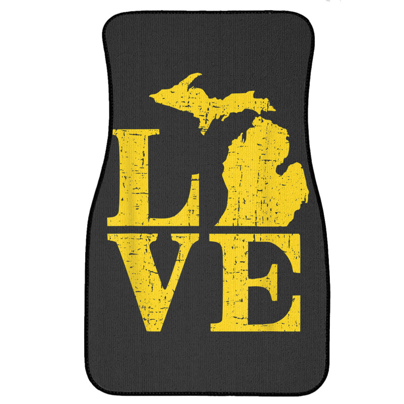 Love Michigan Vintage Mi Wolverine State Pride T S Front Car Mat | Artistshot