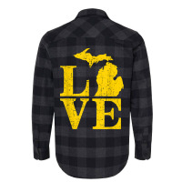 Love Michigan Vintage Mi Wolverine State Pride T S Flannel Shirt | Artistshot