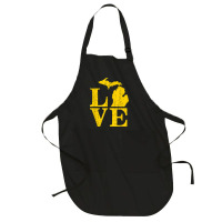 Love Michigan Vintage Mi Wolverine State Pride T S Full-length Apron | Artistshot