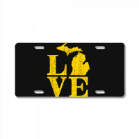 Love Michigan Vintage Mi Wolverine State Pride T S License Plate | Artistshot