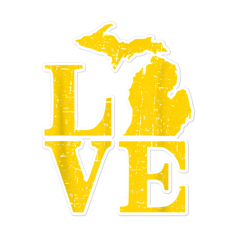 Love Michigan Vintage Mi Wolverine State Pride T S Sticker | Artistshot