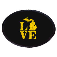 Love Michigan Vintage Mi Wolverine State Pride T S Oval Patch | Artistshot