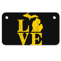 Love Michigan Vintage Mi Wolverine State Pride T S Motorcycle License Plate | Artistshot