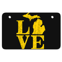 Love Michigan Vintage Mi Wolverine State Pride T S Atv License Plate | Artistshot