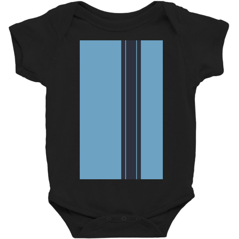 Light Bluenavy Racing Stripe Baby Bodysuit by Petrillosw | Artistshot