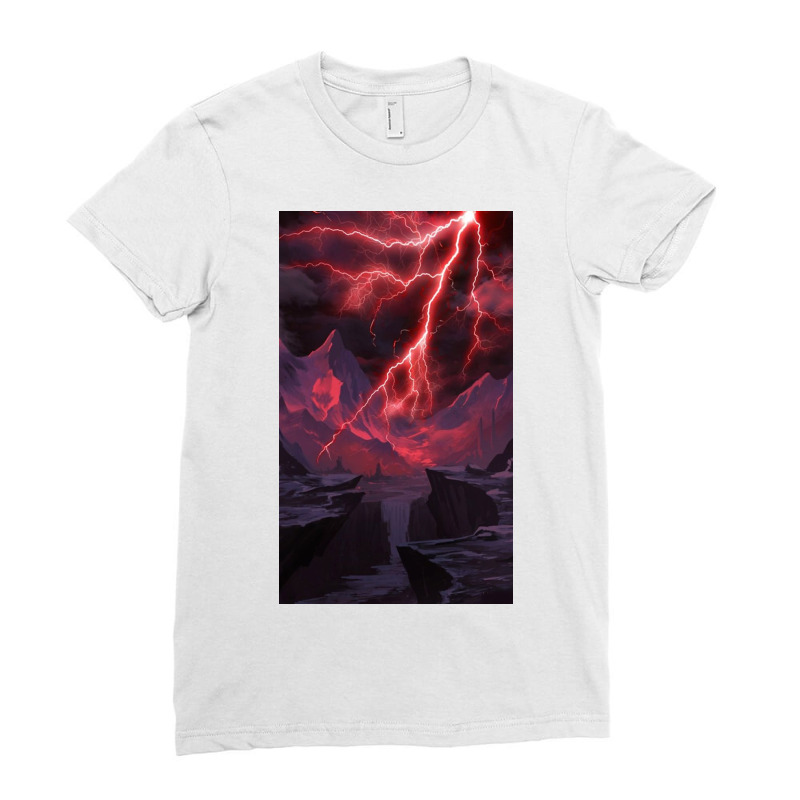 Lightning Bolt Ladies Fitted T-Shirt by Colbyikj | Artistshot