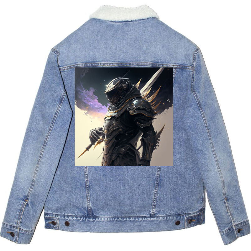 Robotman Picture Unisex Sherpa-Lined Denim Jacket by TheDol | Artistshot