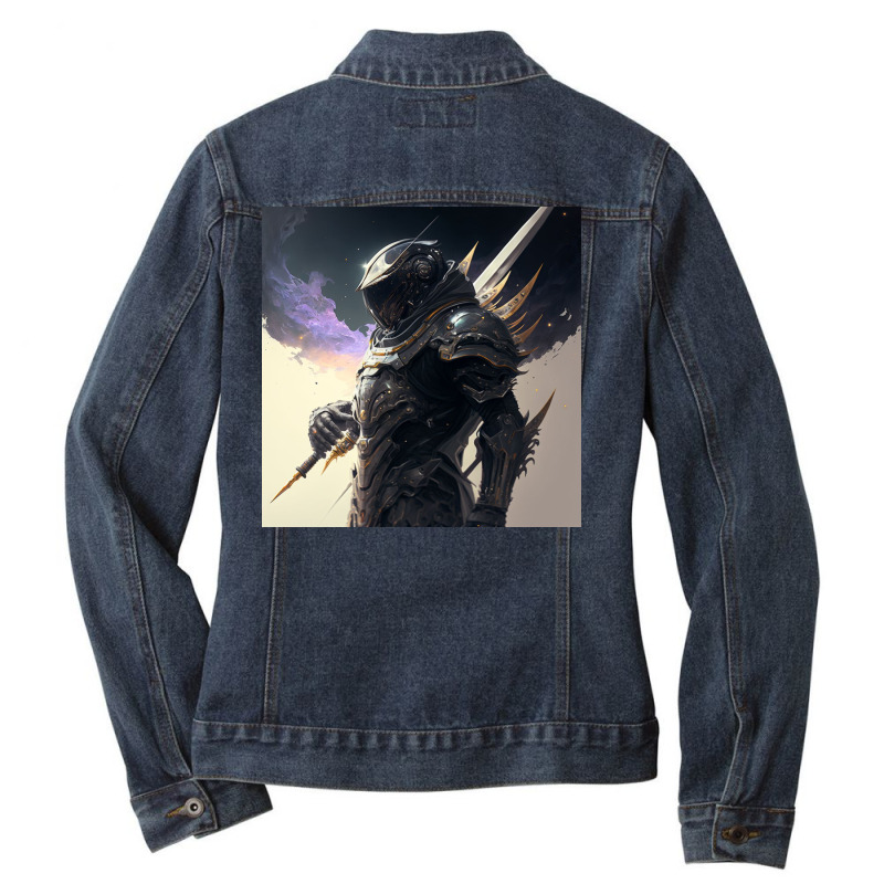 Robotman Picture Ladies Denim Jacket by TheDol | Artistshot