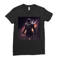 Robot With Sword Rear Xii Ladies Fitted T-shirt | Artistshot