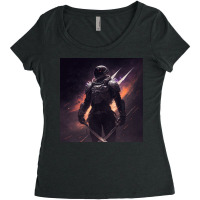 Robot With Sword Rear Xii Women's Triblend Scoop T-shirt | Artistshot