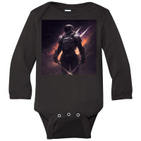 Robot With Sword Rear Xii Long Sleeve Baby Bodysuit | Artistshot